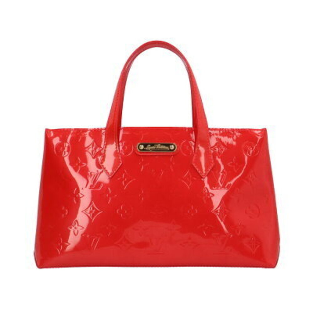 Louis Vuitton Wilshire Monogram Vernis Shoulder Bag Red